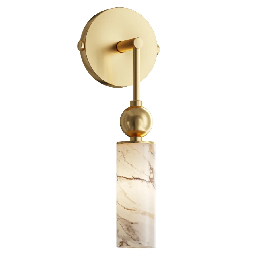 Harlin Alabaster Wall Lamp 1 heads - Image 1