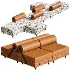 Todo Modo Sofa Ottoman By Tecno - Thumbnail 4