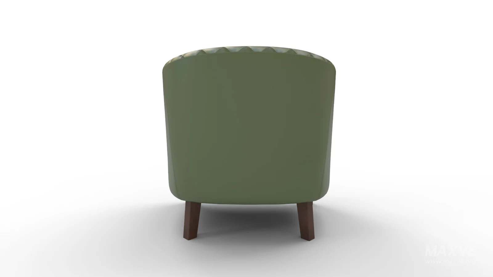 Leather Barrel Accent Chair - Image 4
