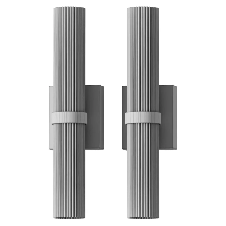 Soren Fluted Glass LED Tube Wall Sconce - Image 3