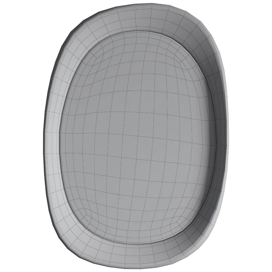 Asymmetrical Wooden Frame Mirror 03 - Image 3