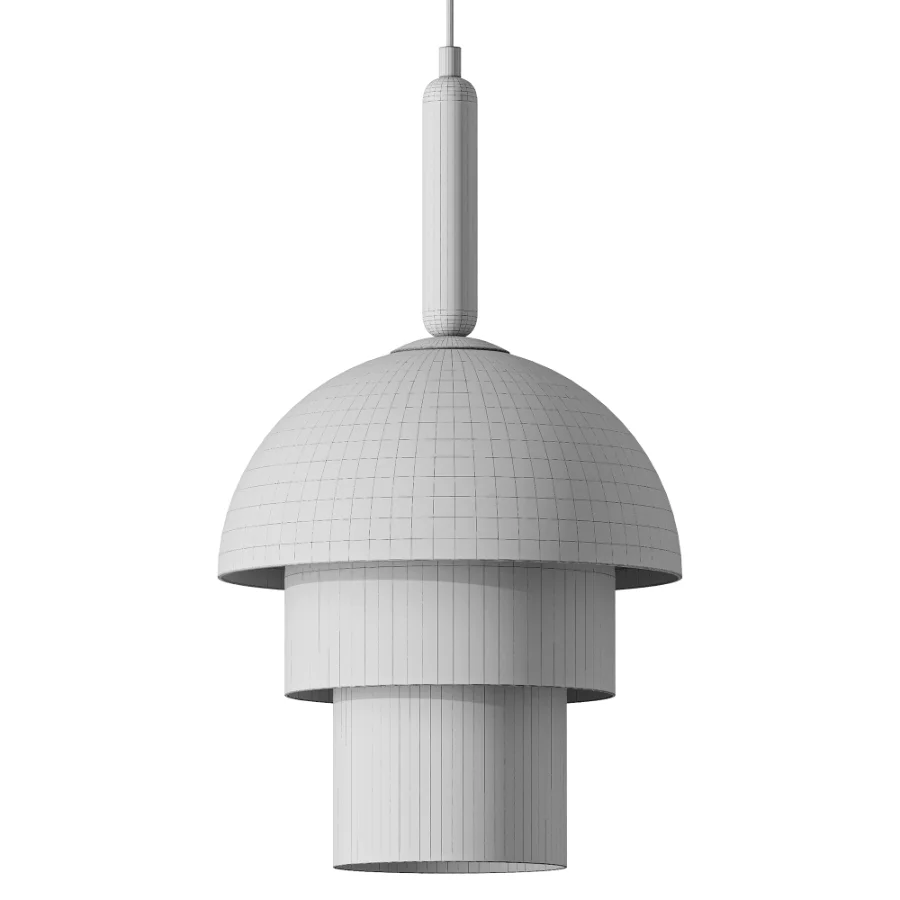Modern cognac multi layer glass shade pendant light - Image 3