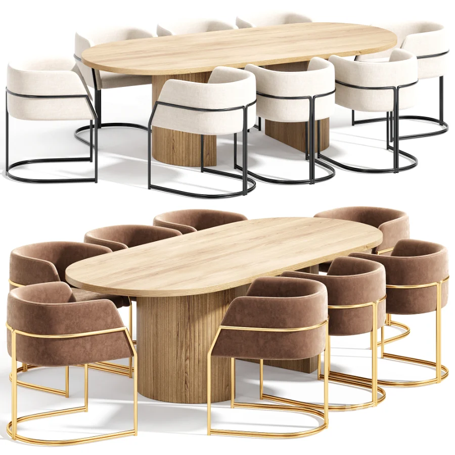 Meridiana Chair Gubi Table By Amgrades - Image 1