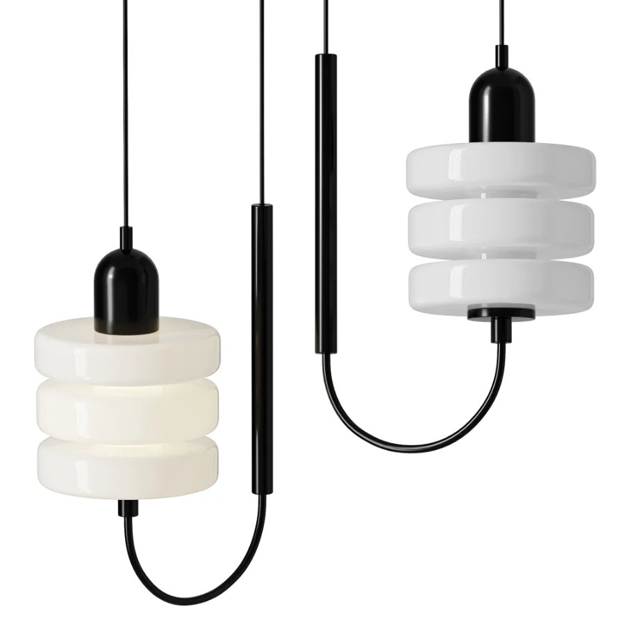 Minimalist Frosted Glass Lantern LED Pendant Light - Image 3