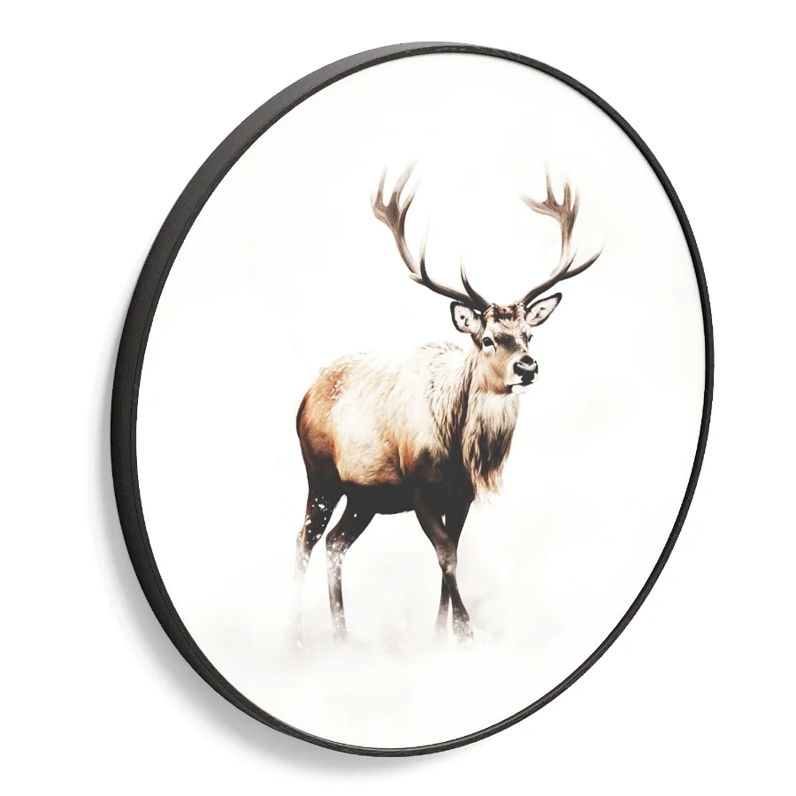 Wall Painting Deer in white winter - Image 2
