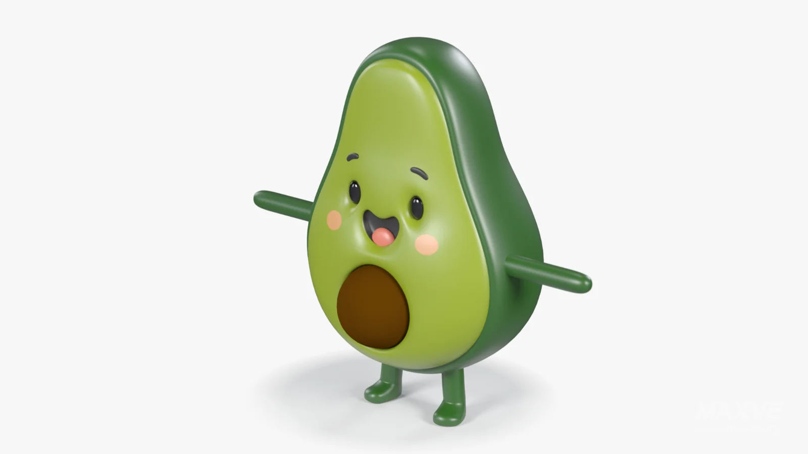 Avocado Cartoon 3D Character - Image 5