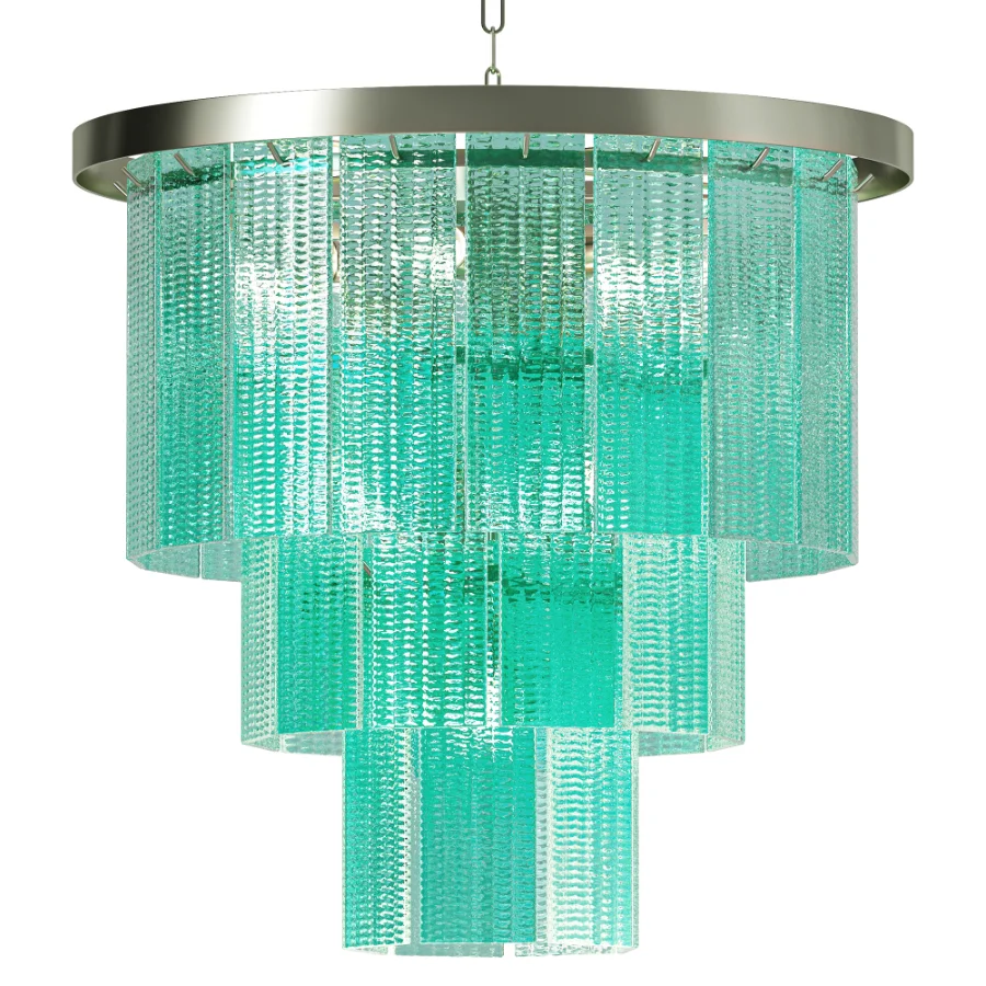 Italian Sea Green Murano Glass Sputnik Chandelier SimoEng - Image 4