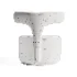 Modern Designer Wooden Armchair with Fabric Seat - Thumbnail 6
