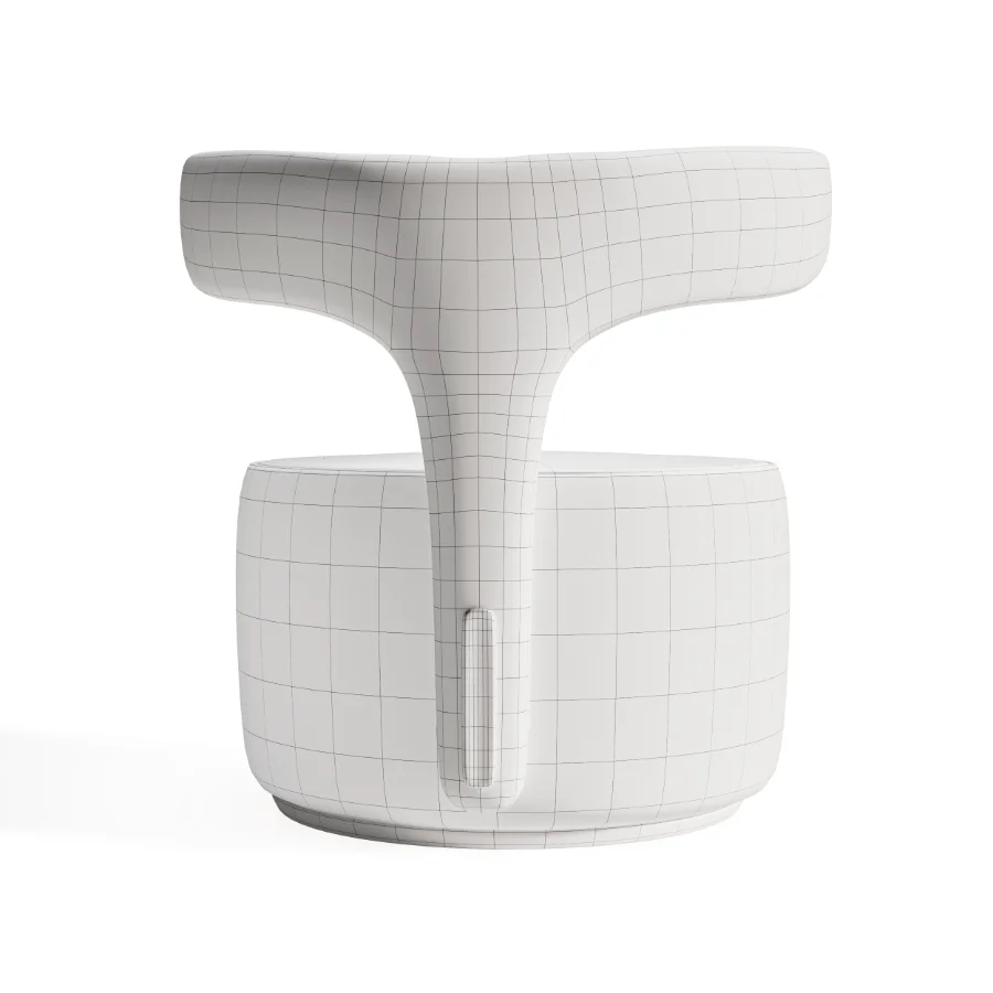 Modern Designer Wooden Armchair with Fabric Seat - Image 6