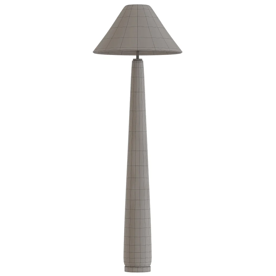 Lulu Printed Fabric Upholstered Empire Floor Lamp - Image 4