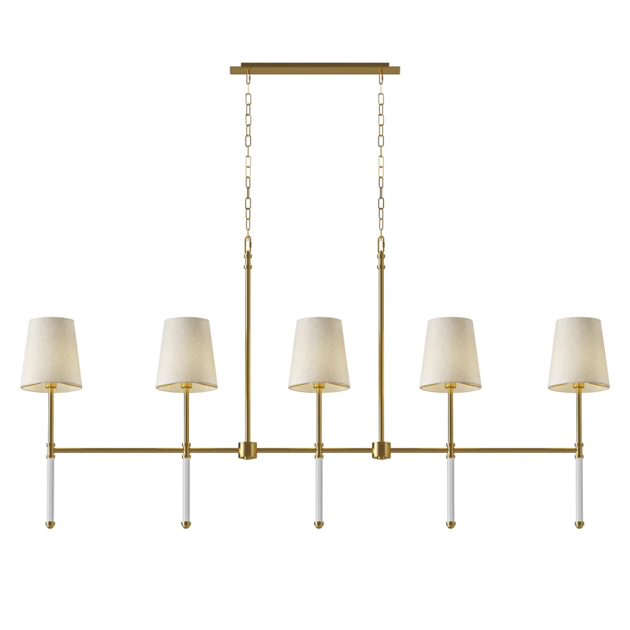 DEMIAN LONG slatted chandelier - Image 2