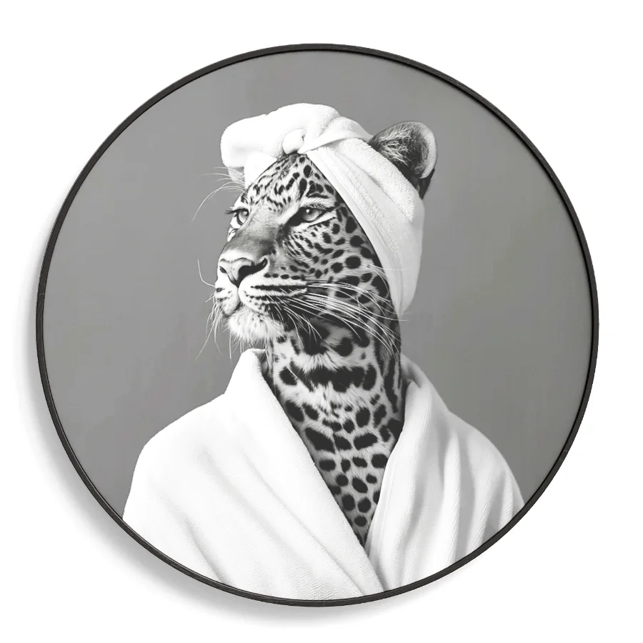 Generous spa time out with leopard Wall Painting - Image 1