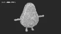 Avocado Cartoon 3D Character - Thumbnail 11