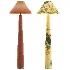 Lulu Printed Fabric Upholstered Empire Floor Lamp - Thumbnail 1