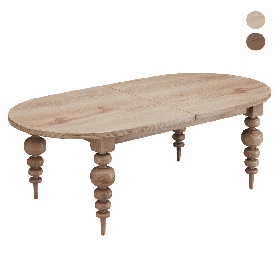 Oval extendable dining table - Image 1