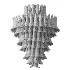Green Murano Glass Petal Chandelier - Thumbnail 4