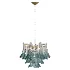 Blue Murano Style Glass Petals Chandelier - Thumbnail 2