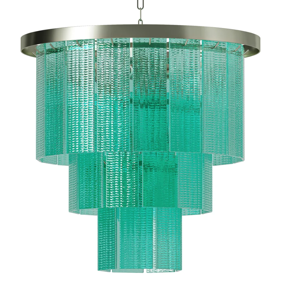 Italian Sea Green Murano Glass Sputnik Chandelier SimoEng - Image 1