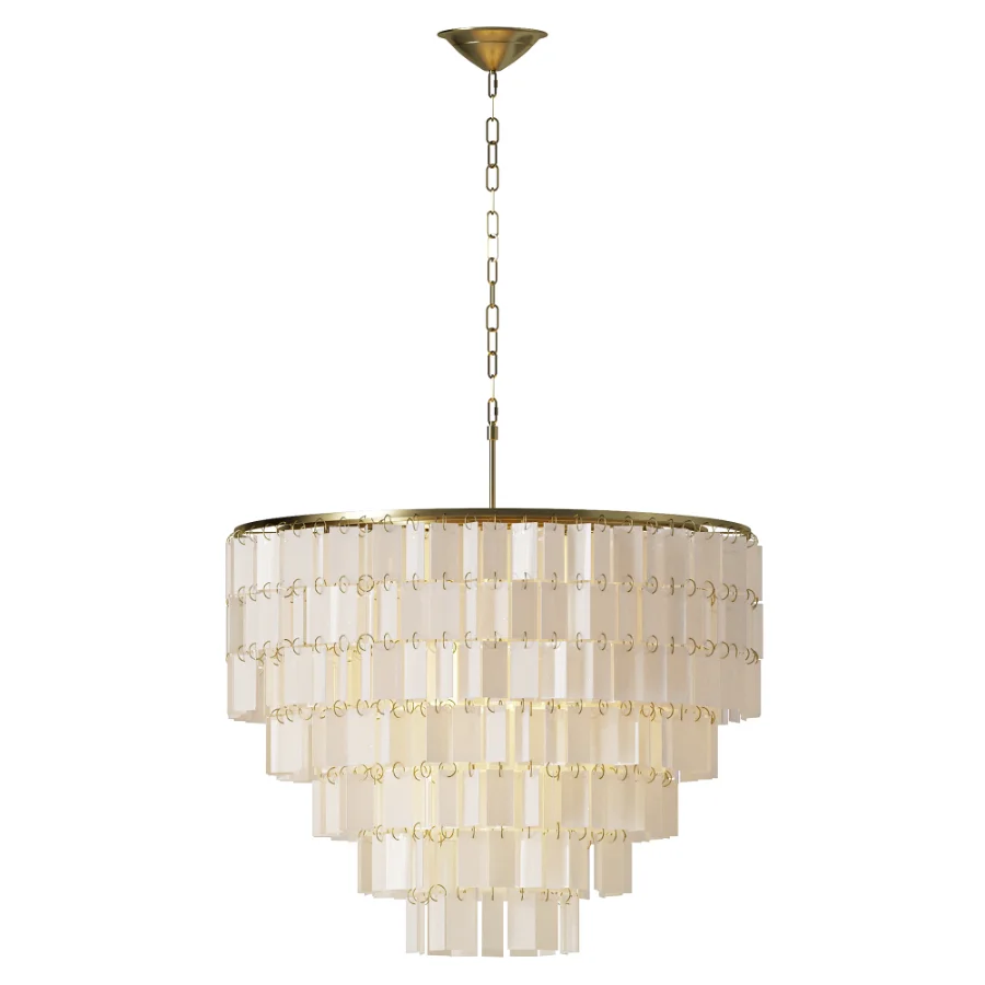 ALOADecor Capiz Shell Farmhouse Chandelier - Image 3