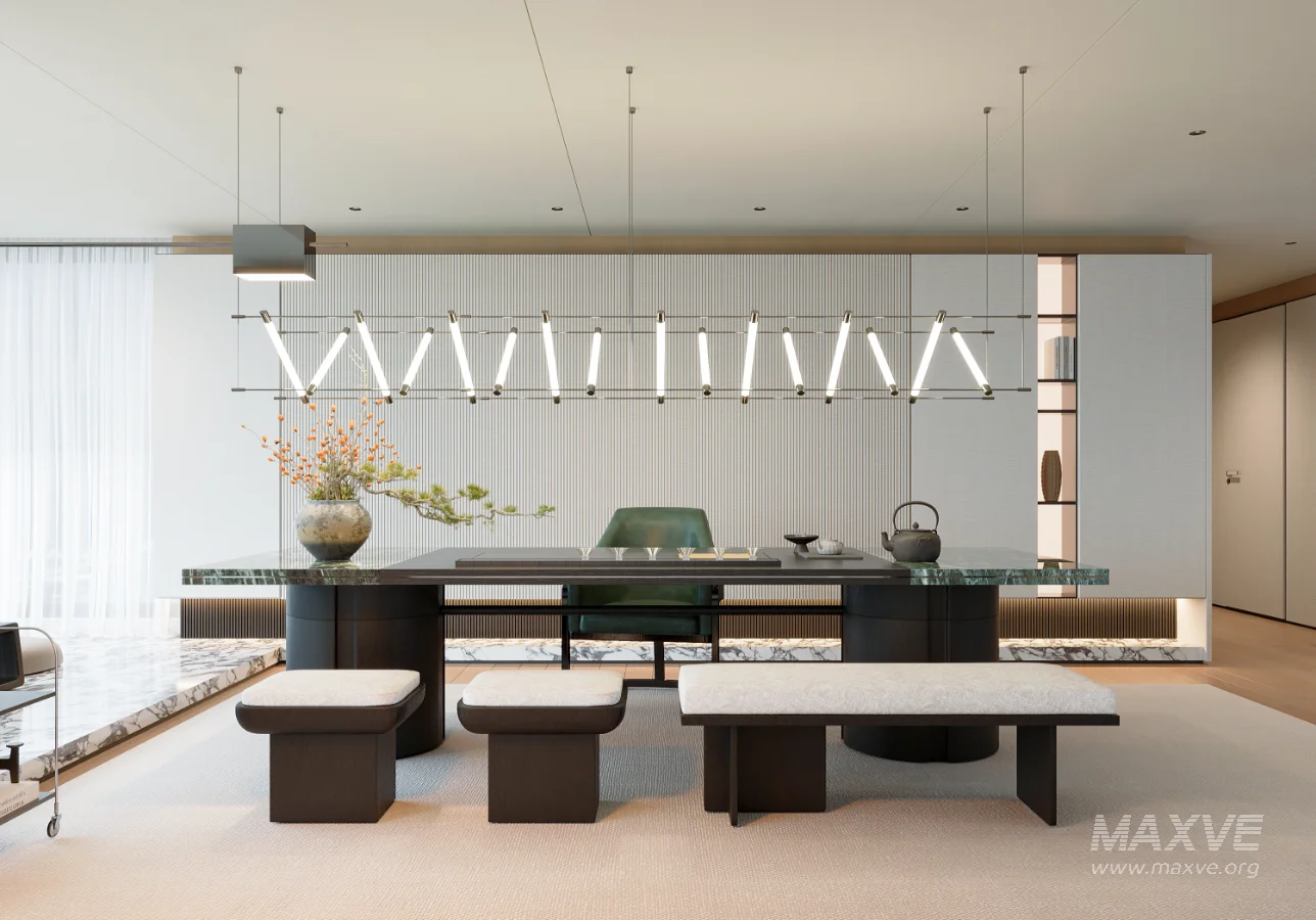 Modern living and dining room interior - Image 4