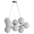 MyFar Aerton Nickel White Glass Molecule Chandelier 9 Light - Thumbnail 2