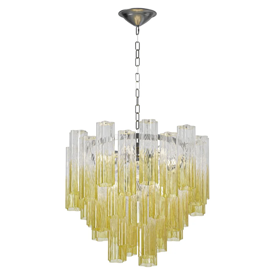 Tronchi Vanished Murano clear Amber Chandelier - Image 2