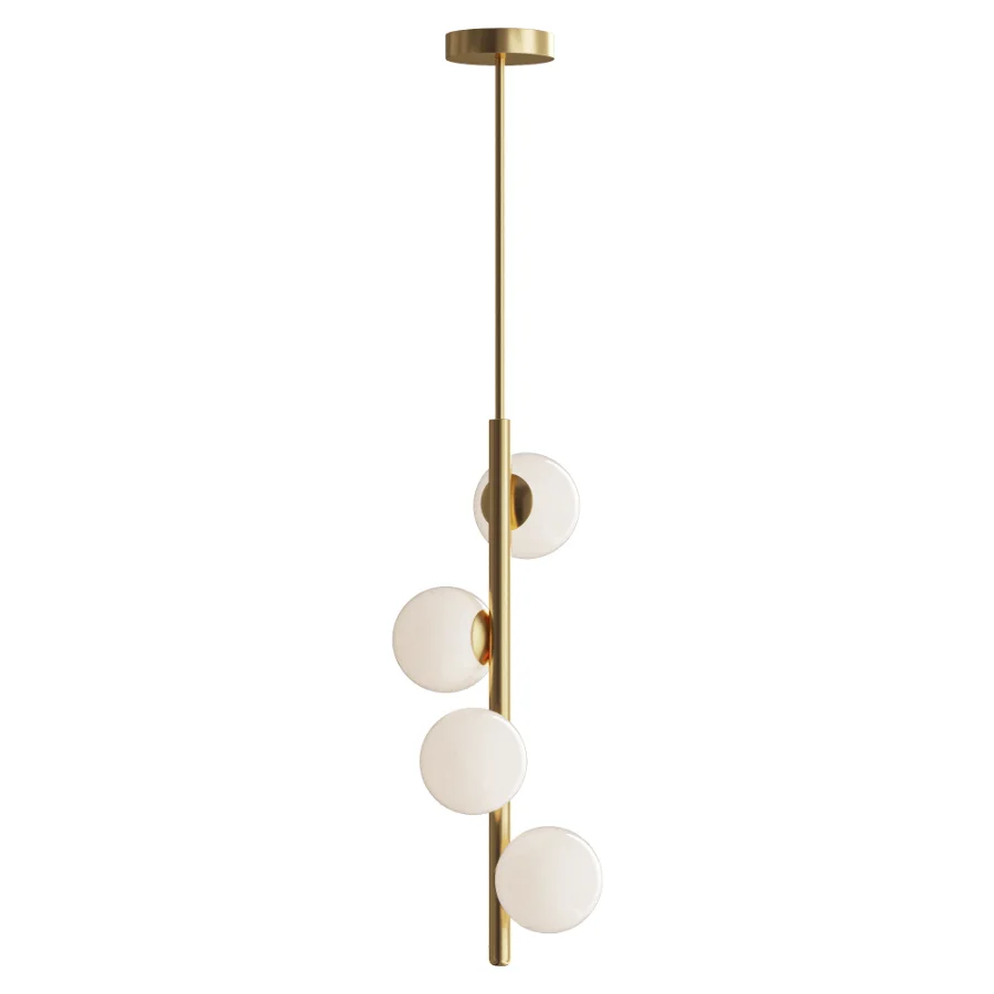 Modern brass vertical chandelier - Image 2