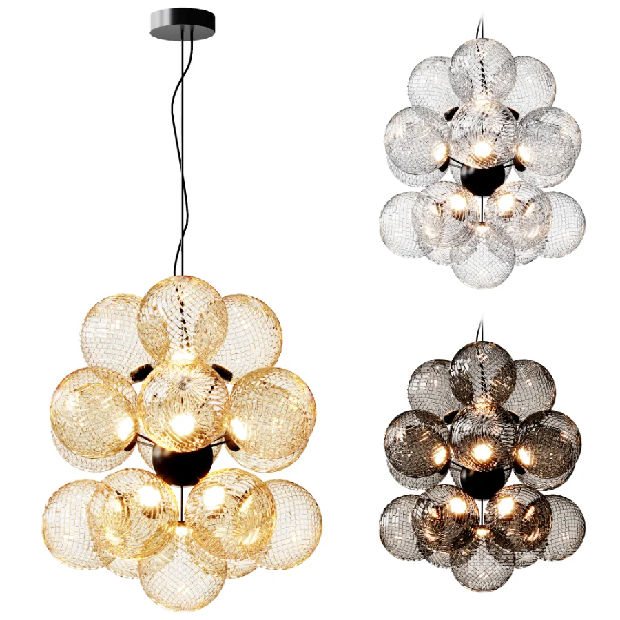 Whirl Burst Chandelier Silver - Image 1