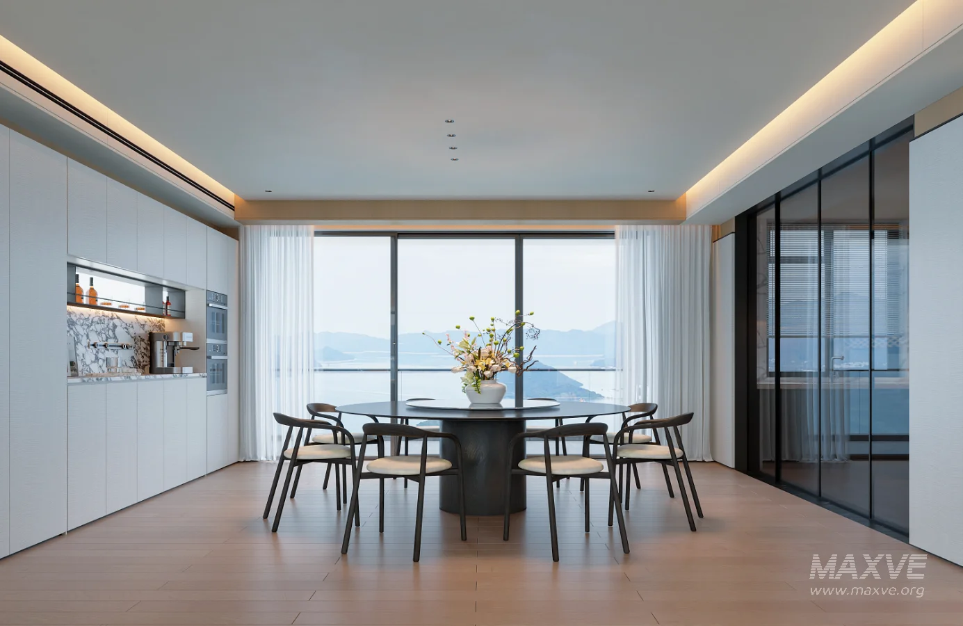 Modern living and dining room interior - Image 3