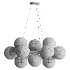 MyFar Aerton Nickel White Glass Molecule Chandelier 12 Light - Thumbnail 3