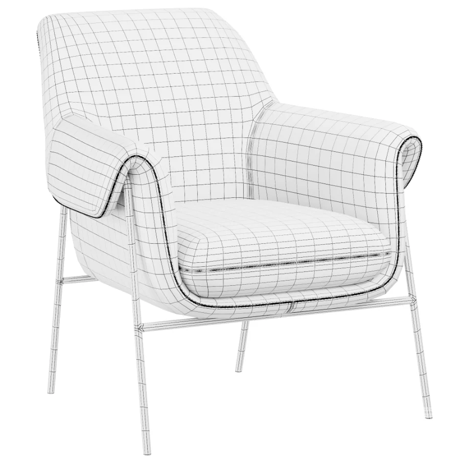 CONTEMPORARY_LEATHER_METAL_FRAME_CLUB_CHAIR - Image 4