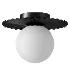 Abbey Gold Modern Globe Glass Flush Mount - Thumbnail 3