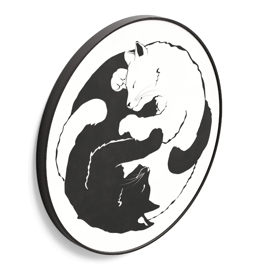 Wall Painting Cats Ying Yang - Image 1