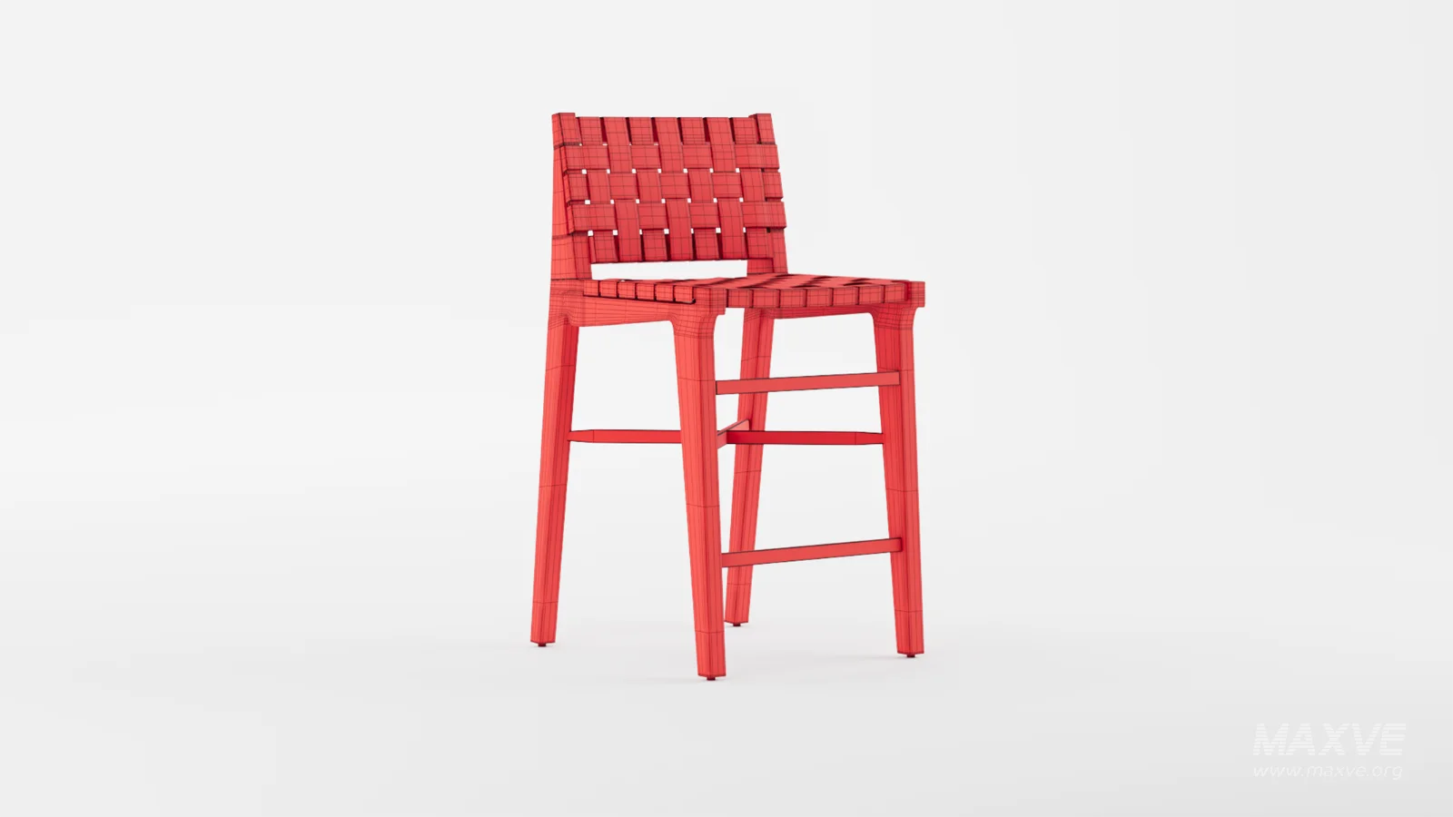 Taj White Leather Strap Bar Stool - Image 8
