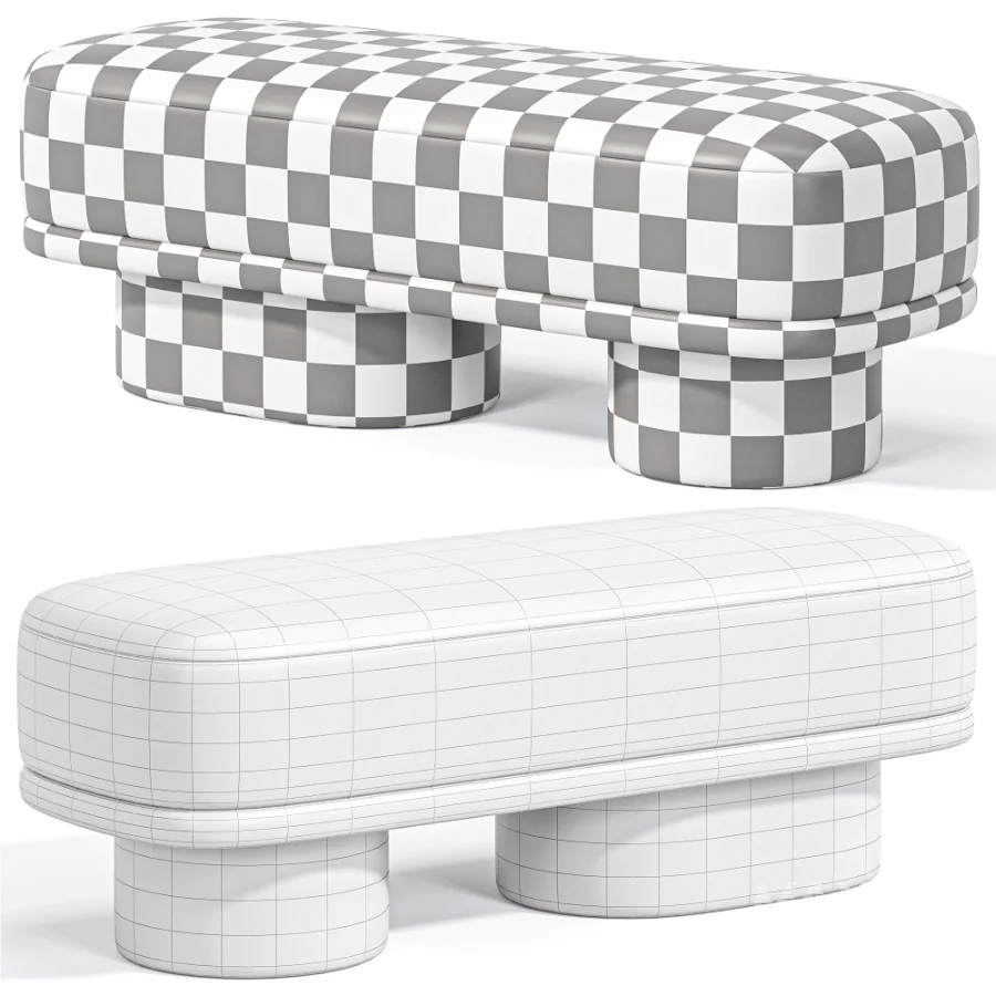 Lena Jacquard Pouf by Eve Furniture - Image 7