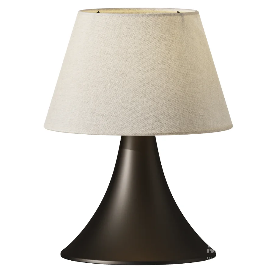 Cenare bronze and linen rechargeable table lamp - Image 1