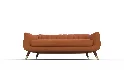 Steffan Wide Velvet Flared Arm Sofa - Thumbnail 4