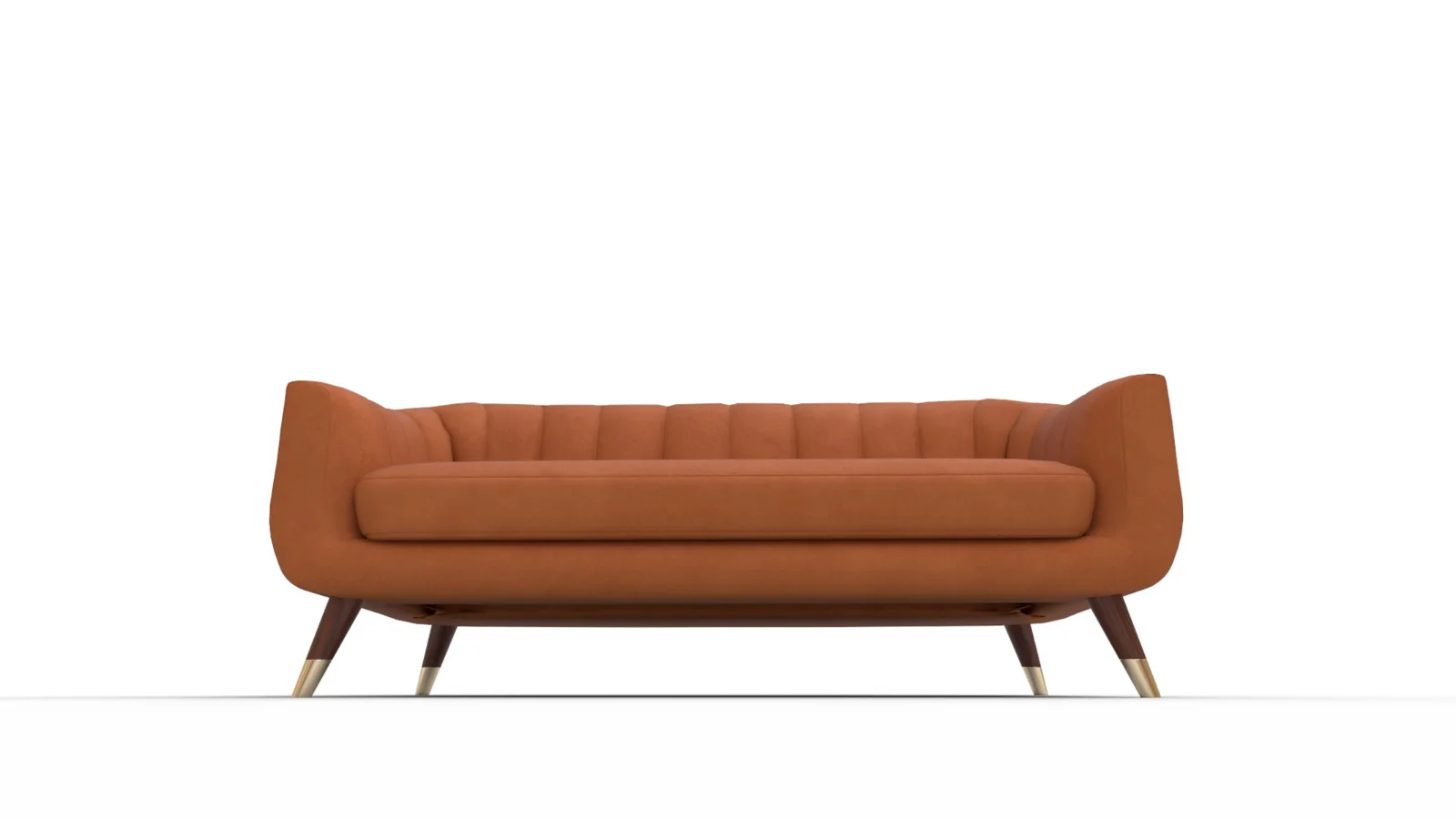 Steffan Wide Velvet Flared Arm Sofa - Image 4