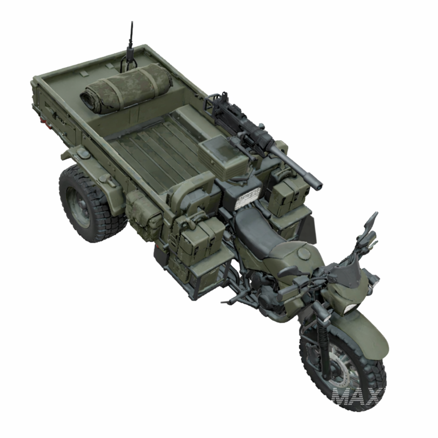 Military Tactical Trike Bike 3D Model - Image 5