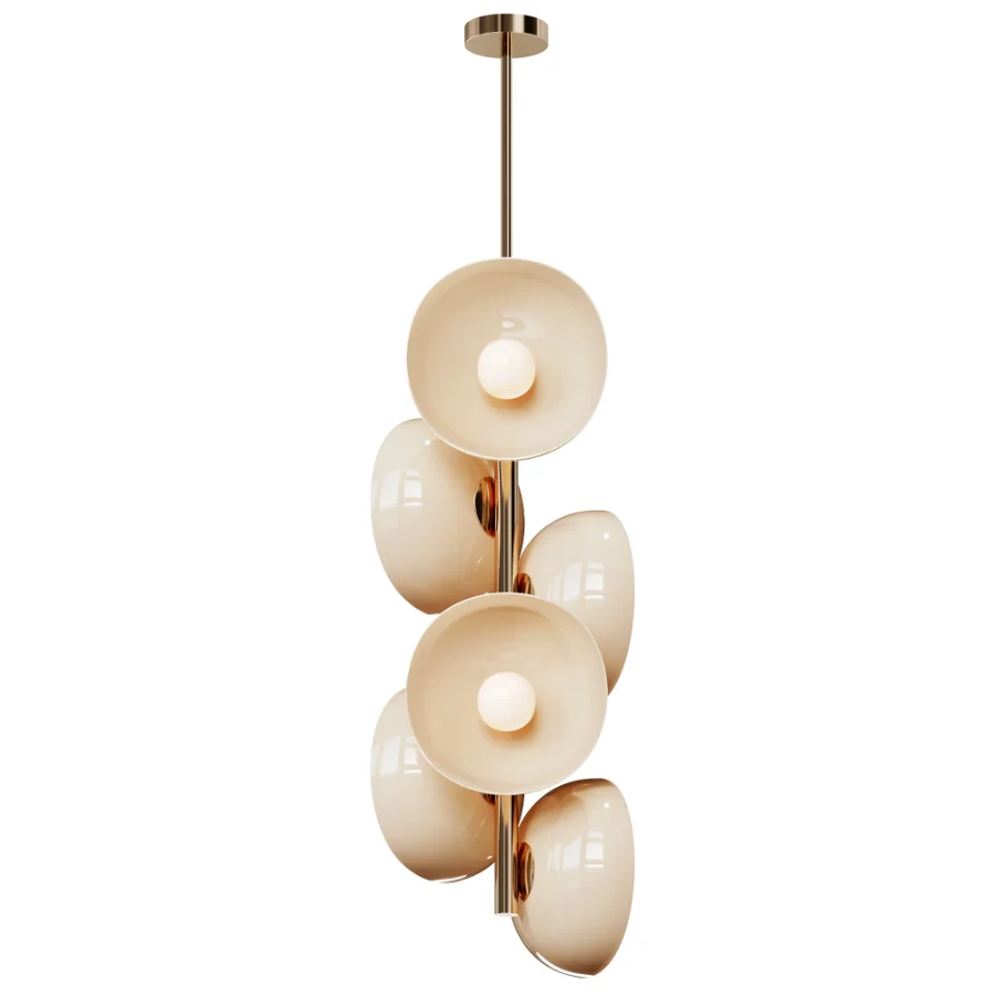 Creston Brass Terracotta Pendant - Image 2