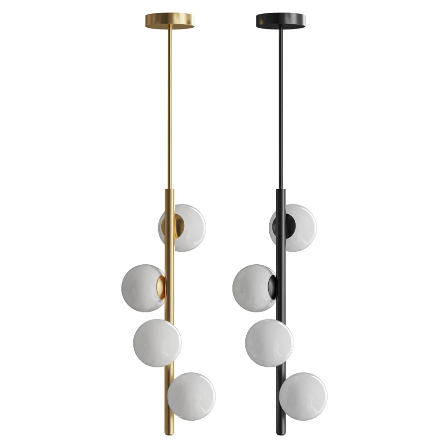 Modern brass vertical chandelier - Image 3
