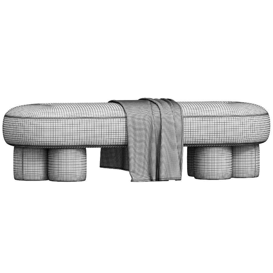 Estelle Mid Beige Ottoman - Image 2