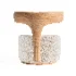 Modern Designer Wooden Armchair with Fabric Seat - Thumbnail 5