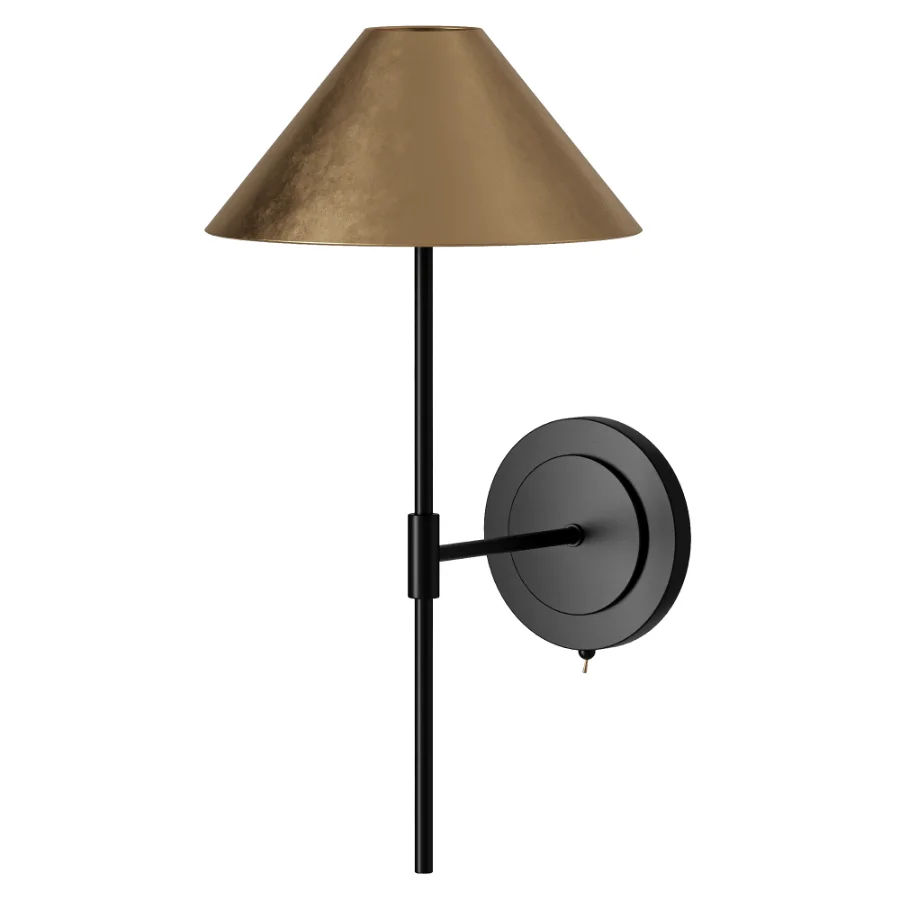 Orta aged brass and bronze wall light - Image 1