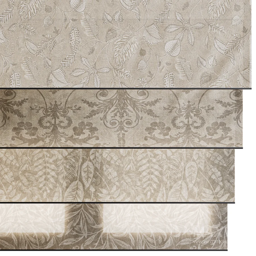 Classic Patterned Roller Blinds Set - Image 4
