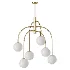 LamQee 6 Lights Mid Century Modern Chandelier - Thumbnail 2