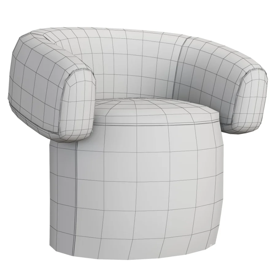 Ruff_Swivel_Small_Armchair - Image 1