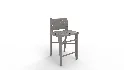 Taj White Leather Strap Bar Stool - Thumbnail 3