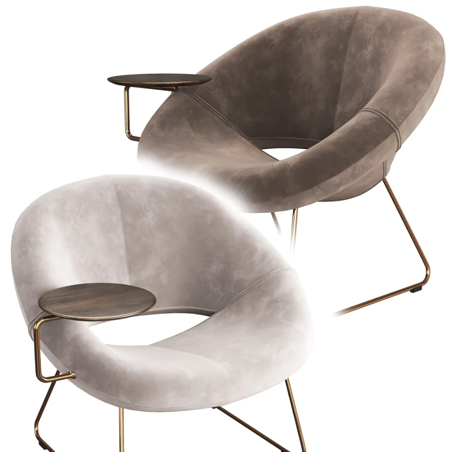 LXR18_Armchair_with_writing_tablet - Image 1