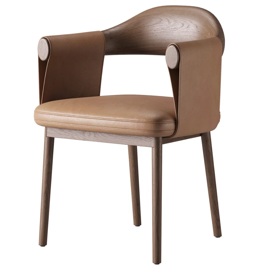 Gardner Modern Leather Dining Chair - Image 1